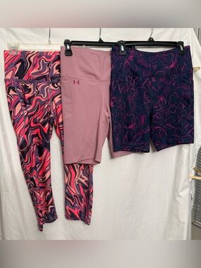Under Armour & Avia Athletic Wear, 1 Legging & 2 Shorts, M